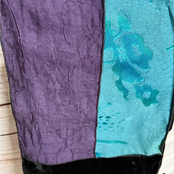 Caron Miller Silk and Velvet Patchwork Scarf - Picture 8 of 9